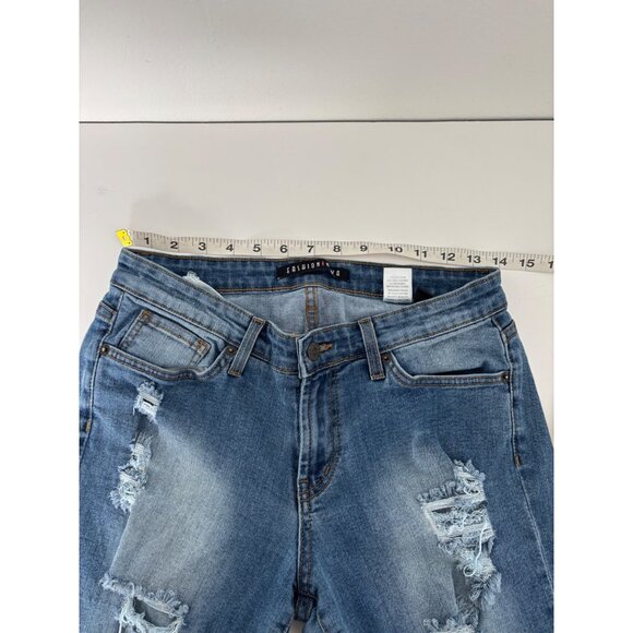 Bundle of 2 Denim Shorts L Distressed Rip Summer Ready Festival Boho Streetwear - Picture 12 of 16